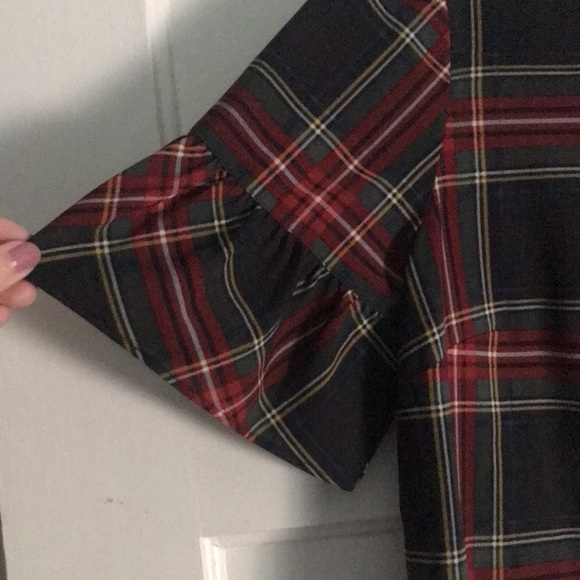 J.Crew Factory Tartan Plaid Top - Picture 2 of 3